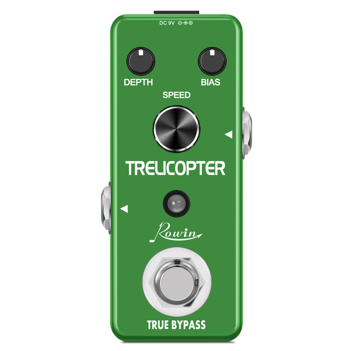 Rowin LEF-327 Trelicopter Effect Pedal Guitar Classic Optical Tremolo BIAS Knob