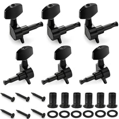 6Pcs Folk Guitar/Electric Guitar Fully Enclosed Knob and Shaft Winder