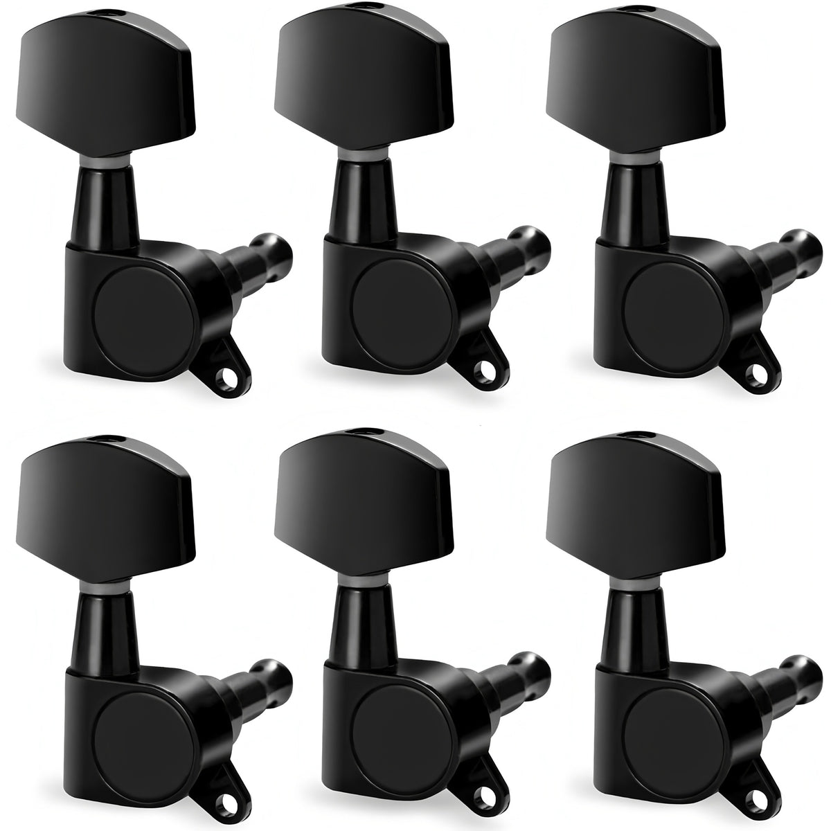 6Pcs Folk Guitar/Electric Guitar Fully Enclosed Knob and Shaft Winder
