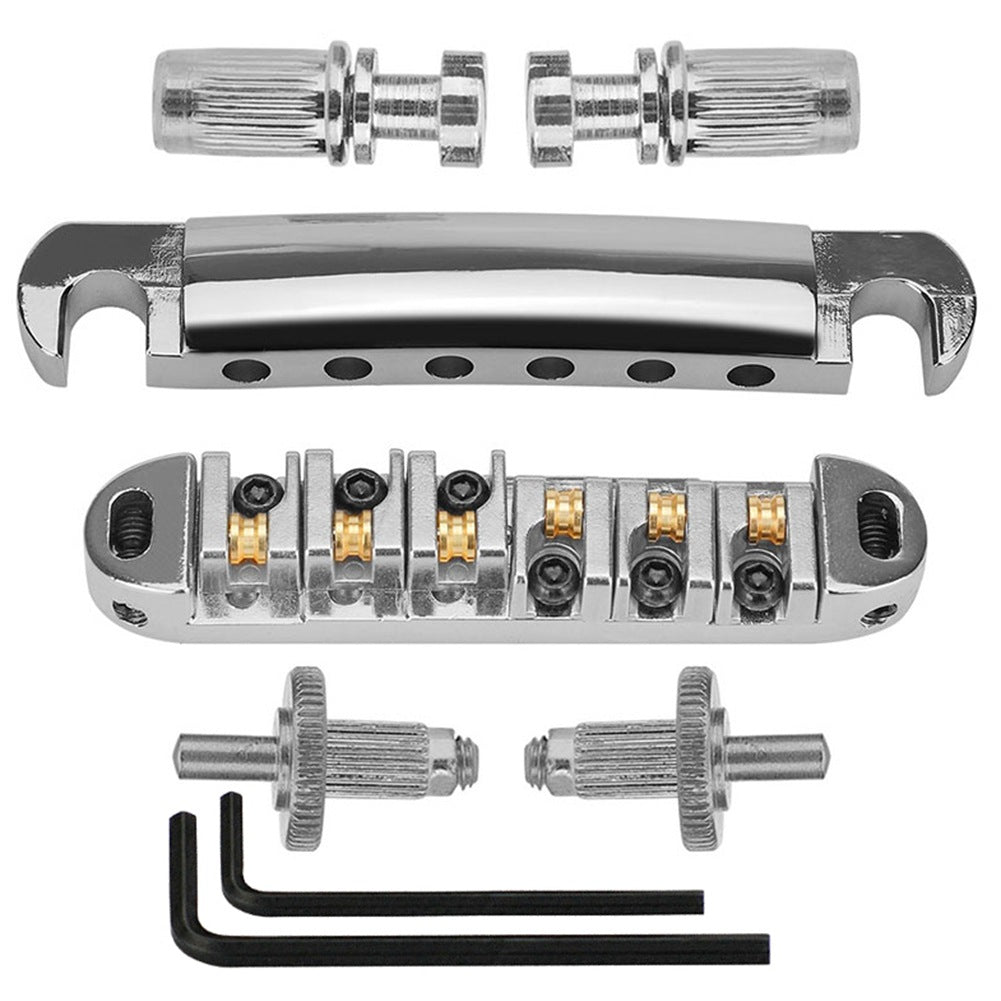 LP Bridge, Drawstring Board, Upper and Lower String Bridges, Ball Roller Bridge for Les Paul SG LP Electric Guitar
