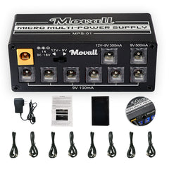 Movall MPS-01 Guitar Pedal Power Supply 8 Isolated Output Anti-interference 18W