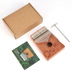 Muspor 17 Key Peach Blossom Core Wood Thumb Fiddle Kalimba