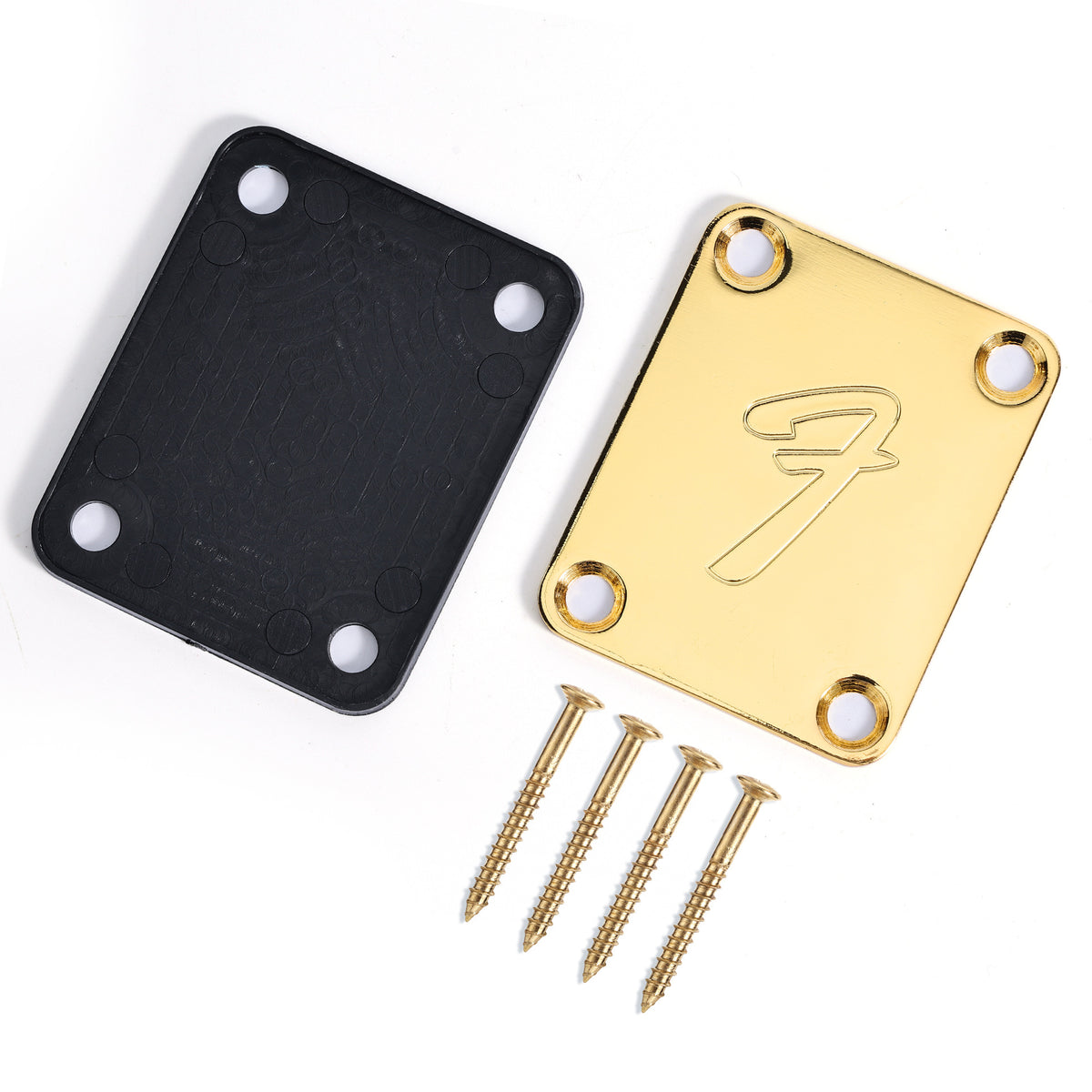 F electric guitar neck reinforcement plate and handle protection plate (with screws)