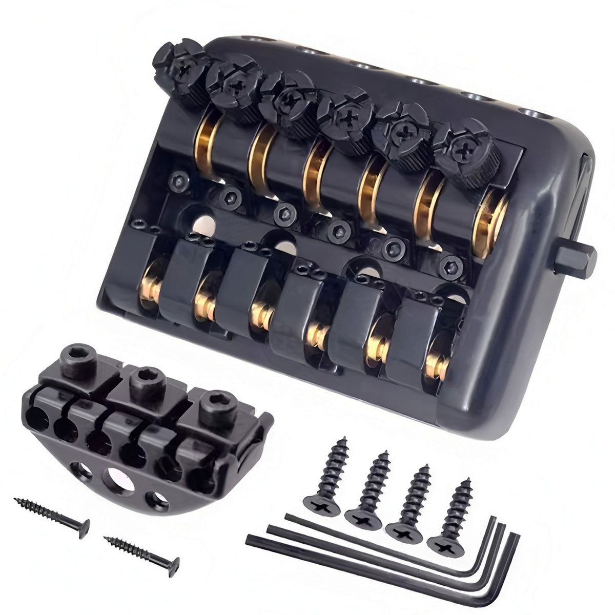 Fixed Headless Electric Guitar Bridge String Puller Tailpiece Saddle Electric Guitar Headless String Bridge Lower Pony
