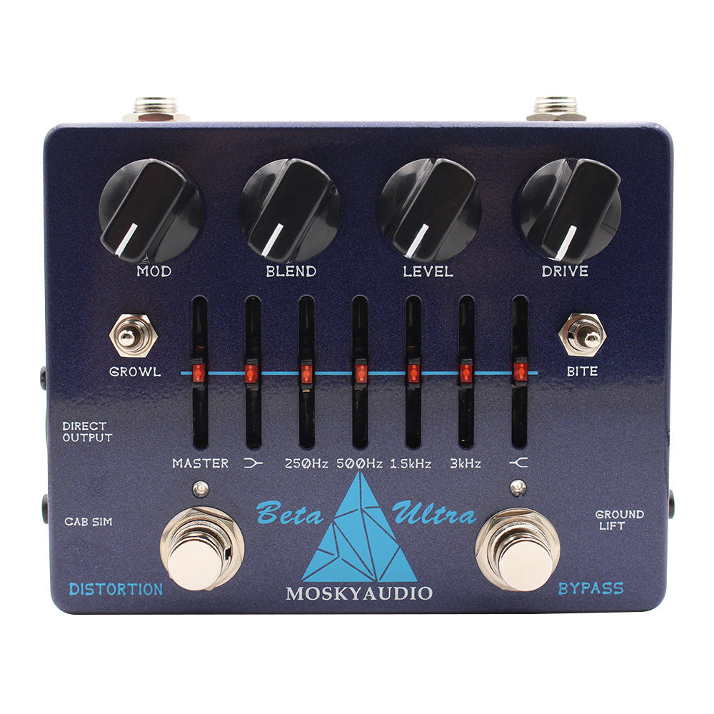 Moskyaudio Beta Ultra Distortion Pedal Digital Cab Sim
