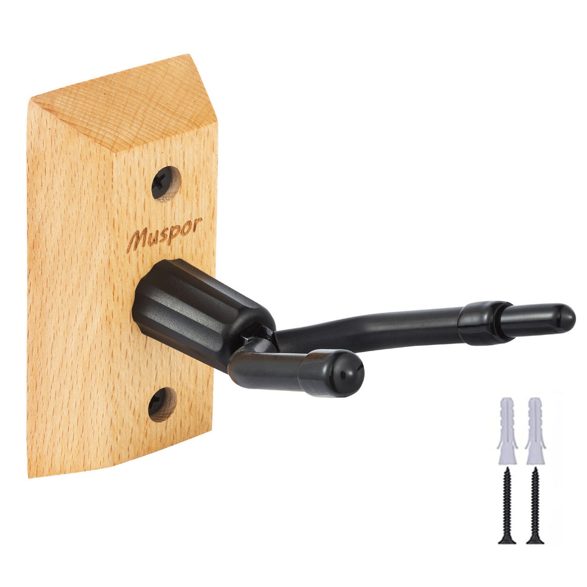 Muspor Violin and Viola Wall Mounted Hanging Bracket with Bow Hook