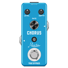 Rowin LEF-304 Guitar Chorus Effect Pedal Level Depth Knob High Warm Clear Sound