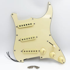 Ozici Prewired SSS Guitar Pickguard Pickups for Stratocaster Strat ST Cream