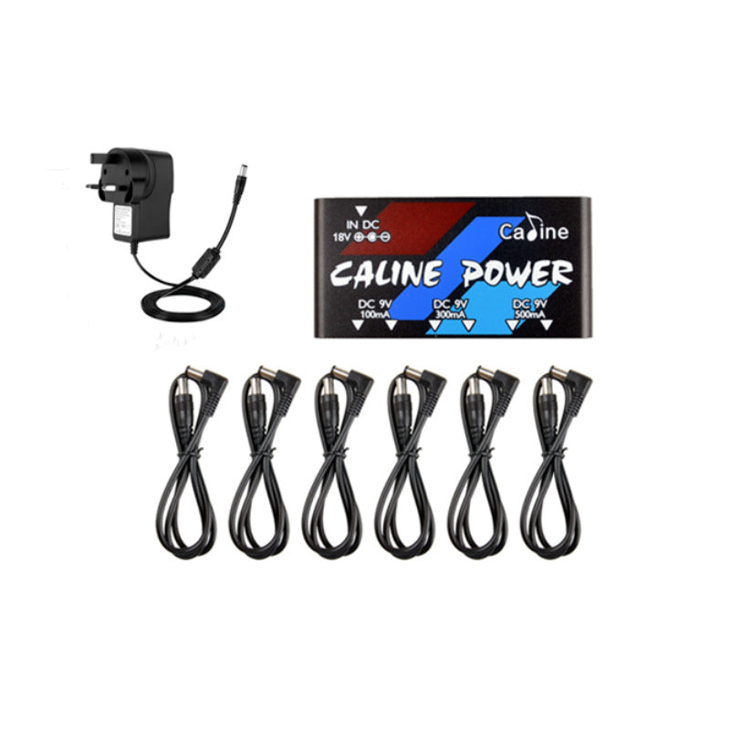 Caline CP-02 Mini Guitar Power Supply 6 DC Outputs for 9V Effect Pedal