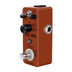 Rowin Analog Heavy Metal Distortion Pedal for Guitar True Bypass Red