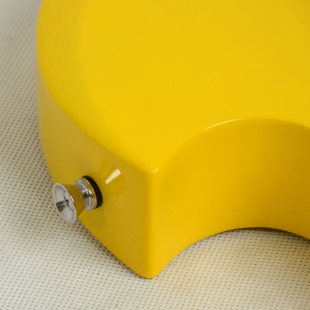 Ozici Novice Flame Shaped Electric Guitar HSH Pickup Bag Strap Paddle Rocker Cable Wrench Tool Yellow