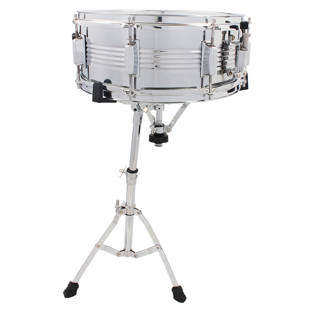 Ozici Chrome Plated Dumb Snare Drum Stand Tripod Silver
