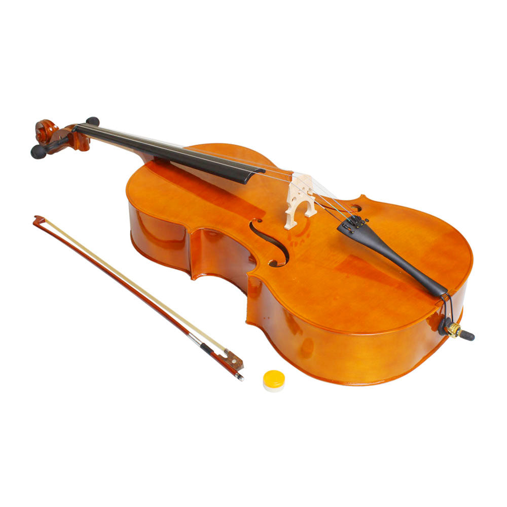Ozici 4/4 Wood Cello Bag Bow Rosin Bridge Natural