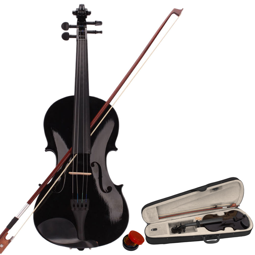 Ozici 4/4 Acoustic Violin Case Bow Rosin Black