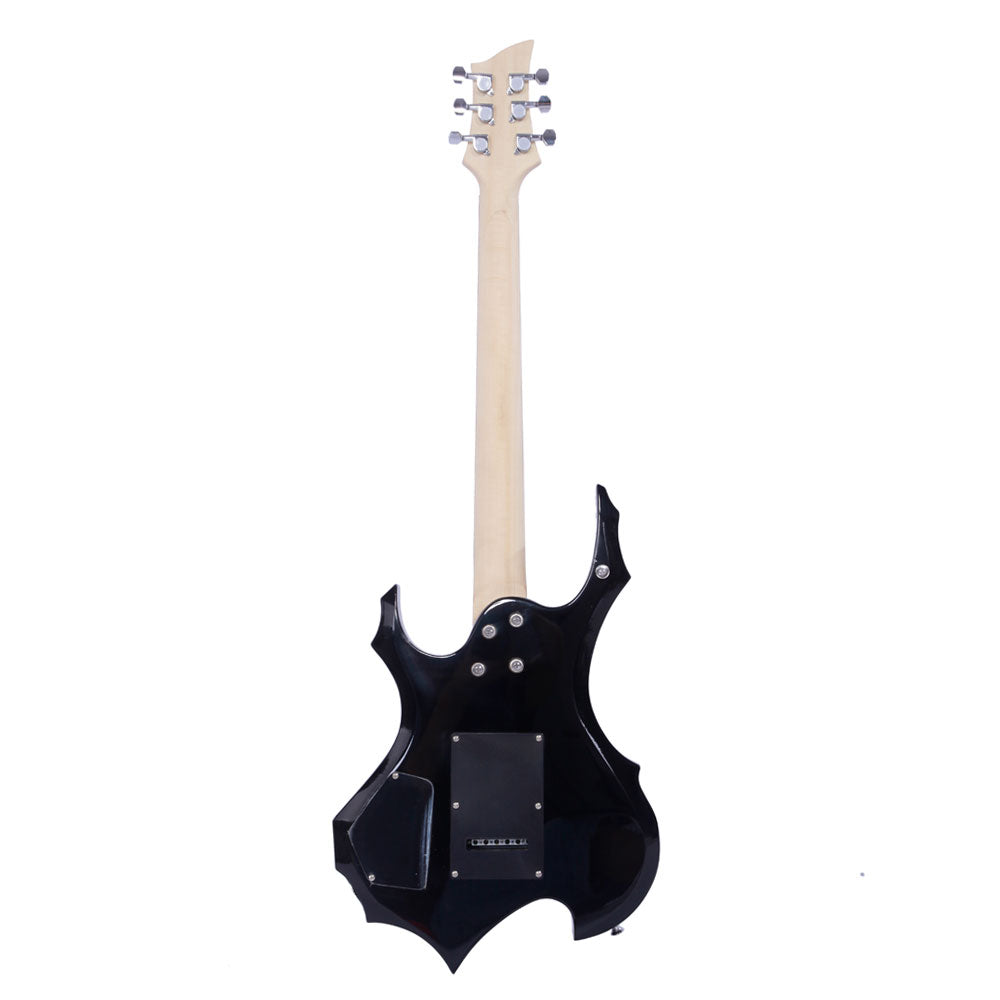 Ozici Novice Flame Shaped Electric Guitar HSH Pickup Bag Strap Paddle Rocker Cable Wrench Tool - Sunset