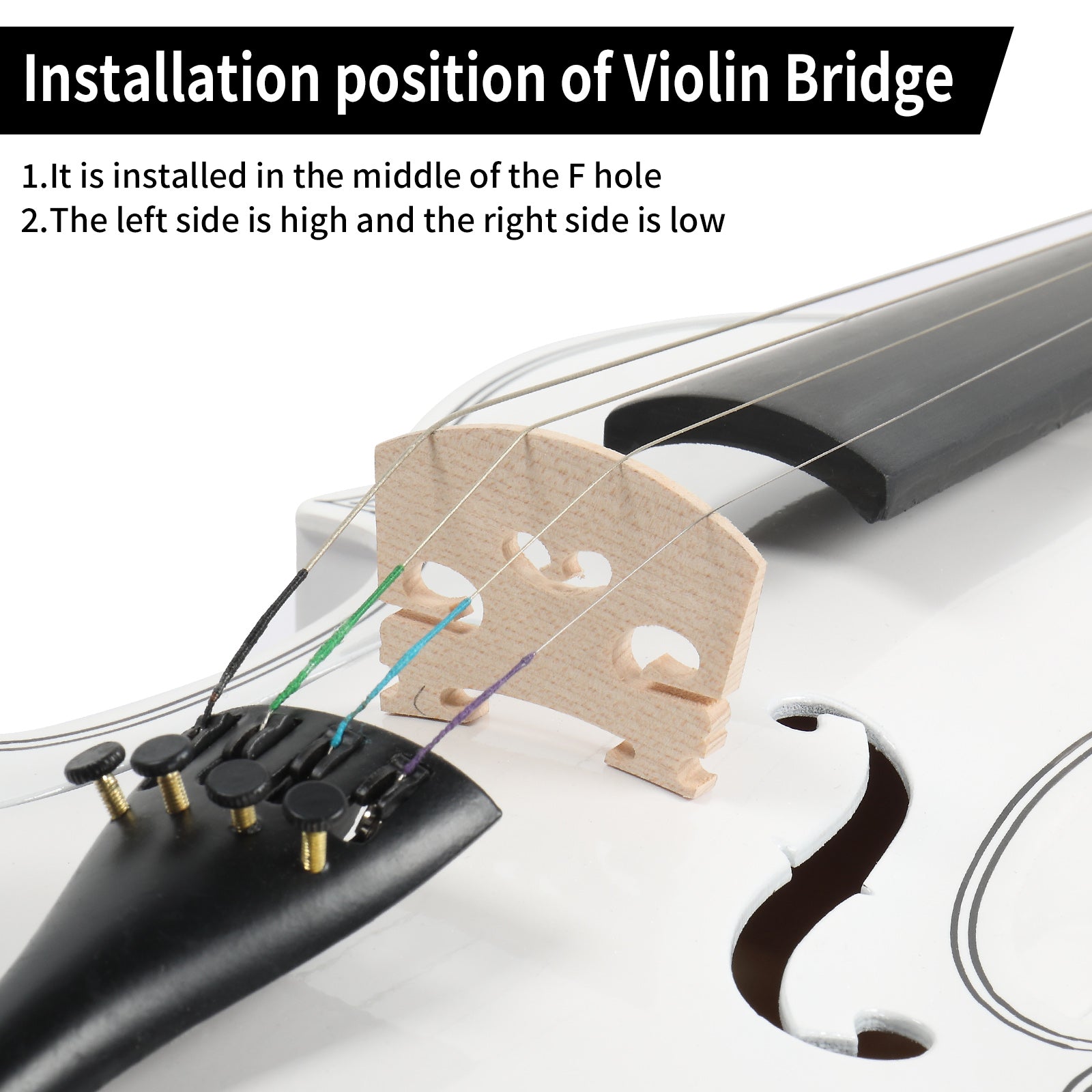 Ozici Full Size 4/4 Violin Set for Adults Beginners Students with Hard Case,Violin Bow,Shoulder Rest,Rosin,Extra Strings and Sordine