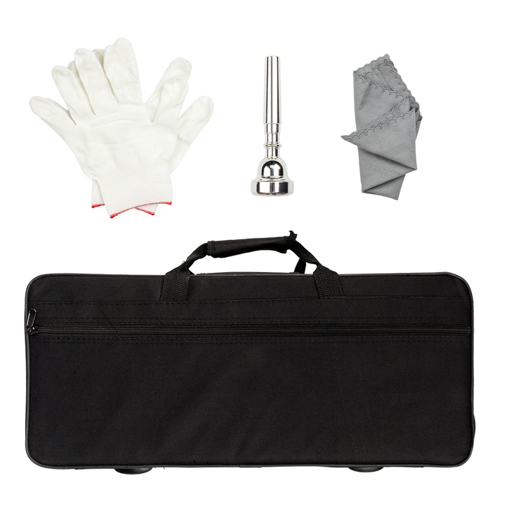 Ozici Drop B Tone Adjustable Trumpet Gloves Set Plaint Golden