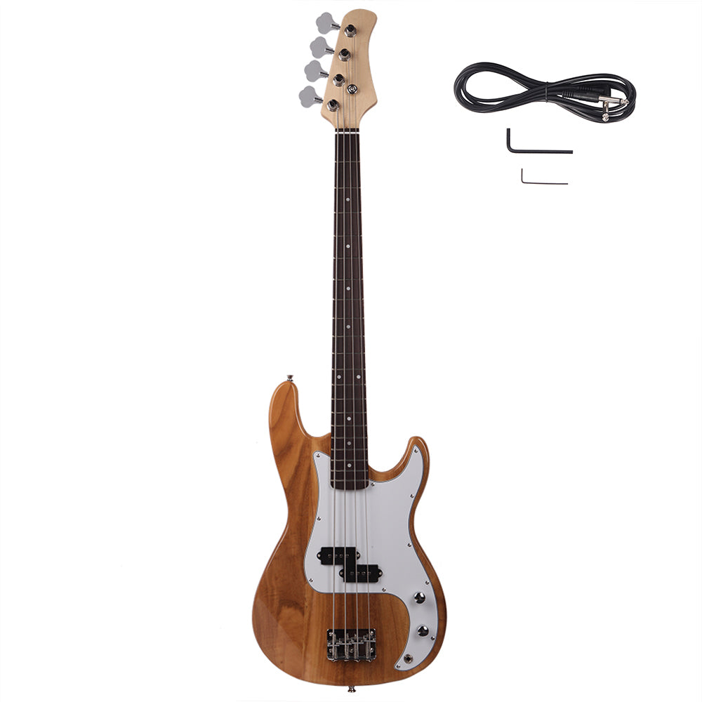 Ozici Exquisite Burning Fire Style Electric Bass Guitar - Burly Wood