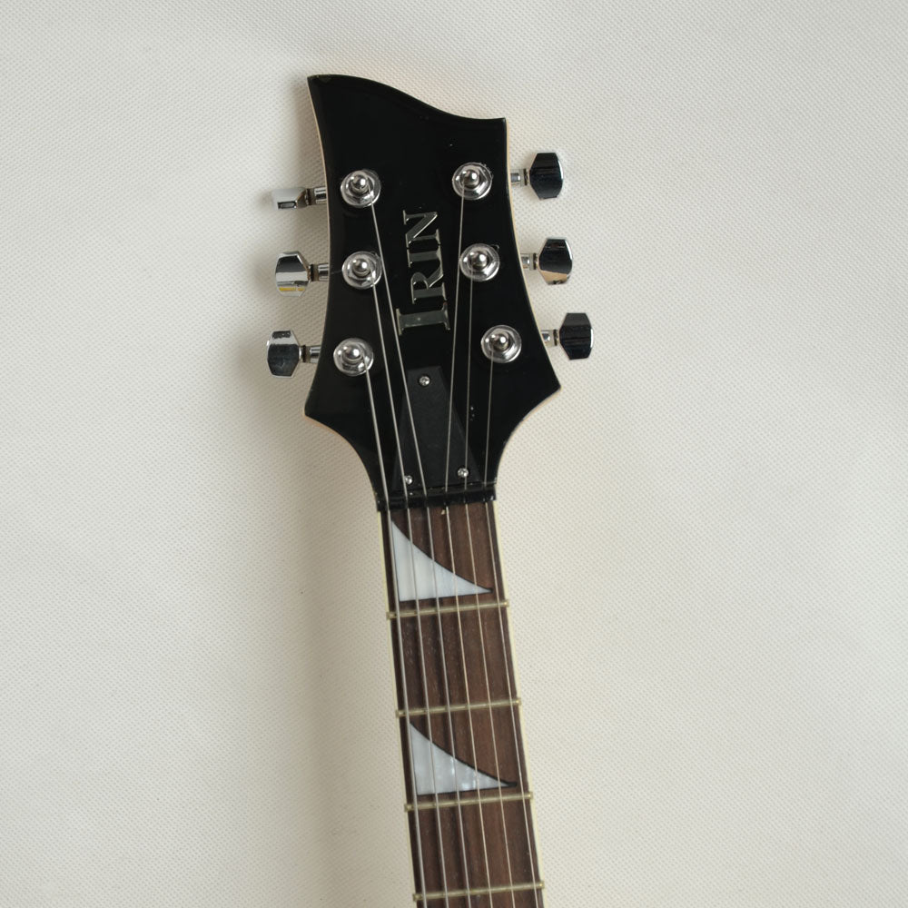 Ozici Novice Flame Shaped Electric Guitar HSH Pickup Bag Strap Paddle Rocker Cable Wrench Tool Yellow