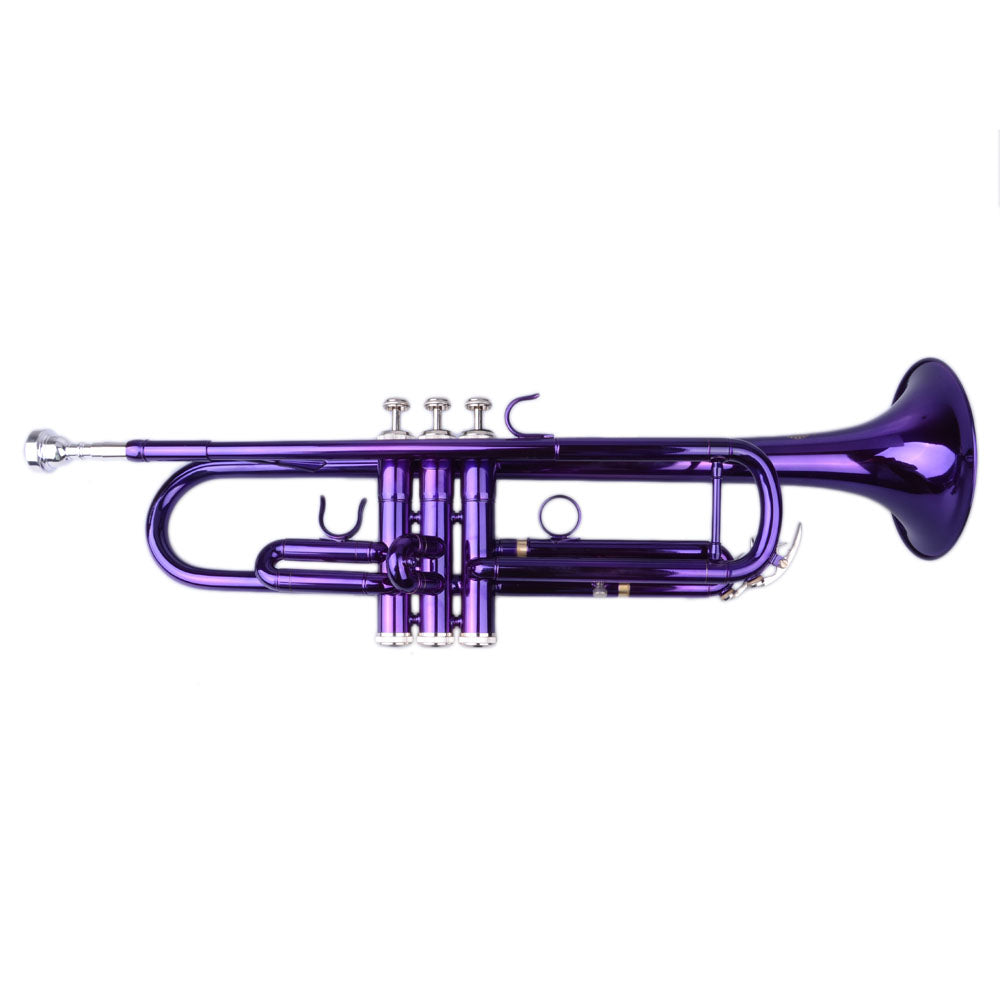 Ozici Brass B Flat Trumpet Violet