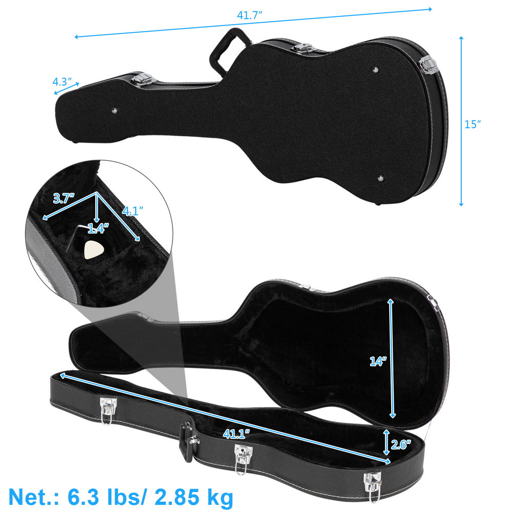 Ozici Hard-Shell Electric Guitar Case Flat Surface Black suit for GST, GTL