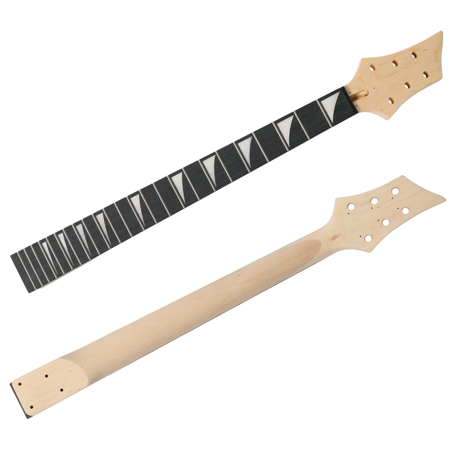 Ozici DIY 6 String Flame Shaped Style Electric Guitar Kits with Mahogany Body, Maple Neck