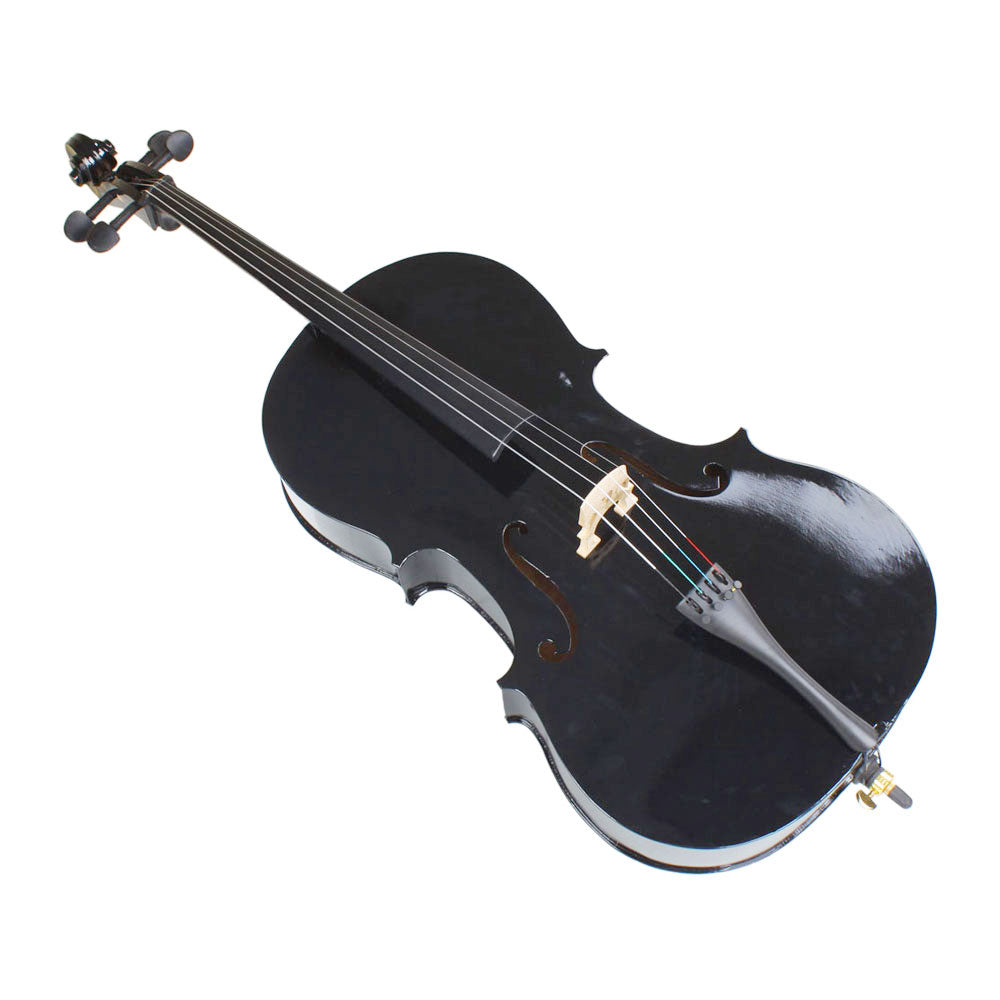 Ozici 4/4 Wood Cello Bag Bow Rosin Bridge Black