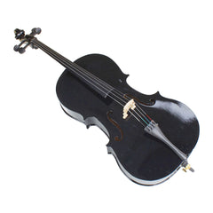 Ozici 4/4 Wood Cello Bag Bow Rosin Bridge Black