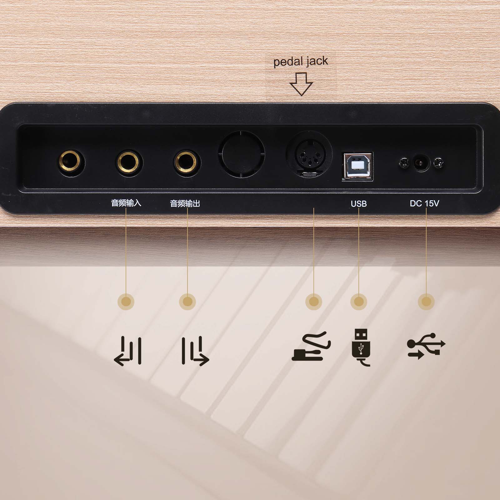 Ozici 88 Key Standard Full Weighted Keyboards Digital Piano with Metal Stand, Audio and MIDI Bluetooth