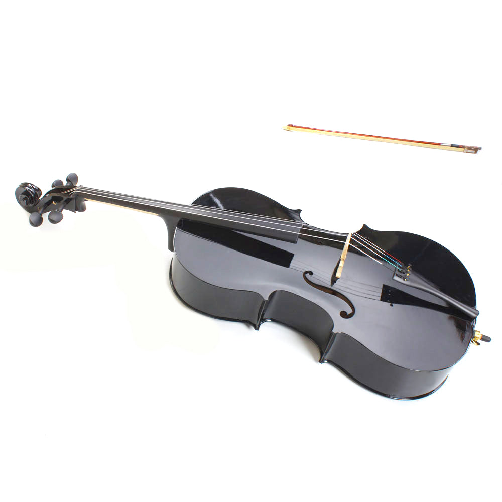 Ozici 4/4 Wood Cello Bag Bow Rosin Bridge Black