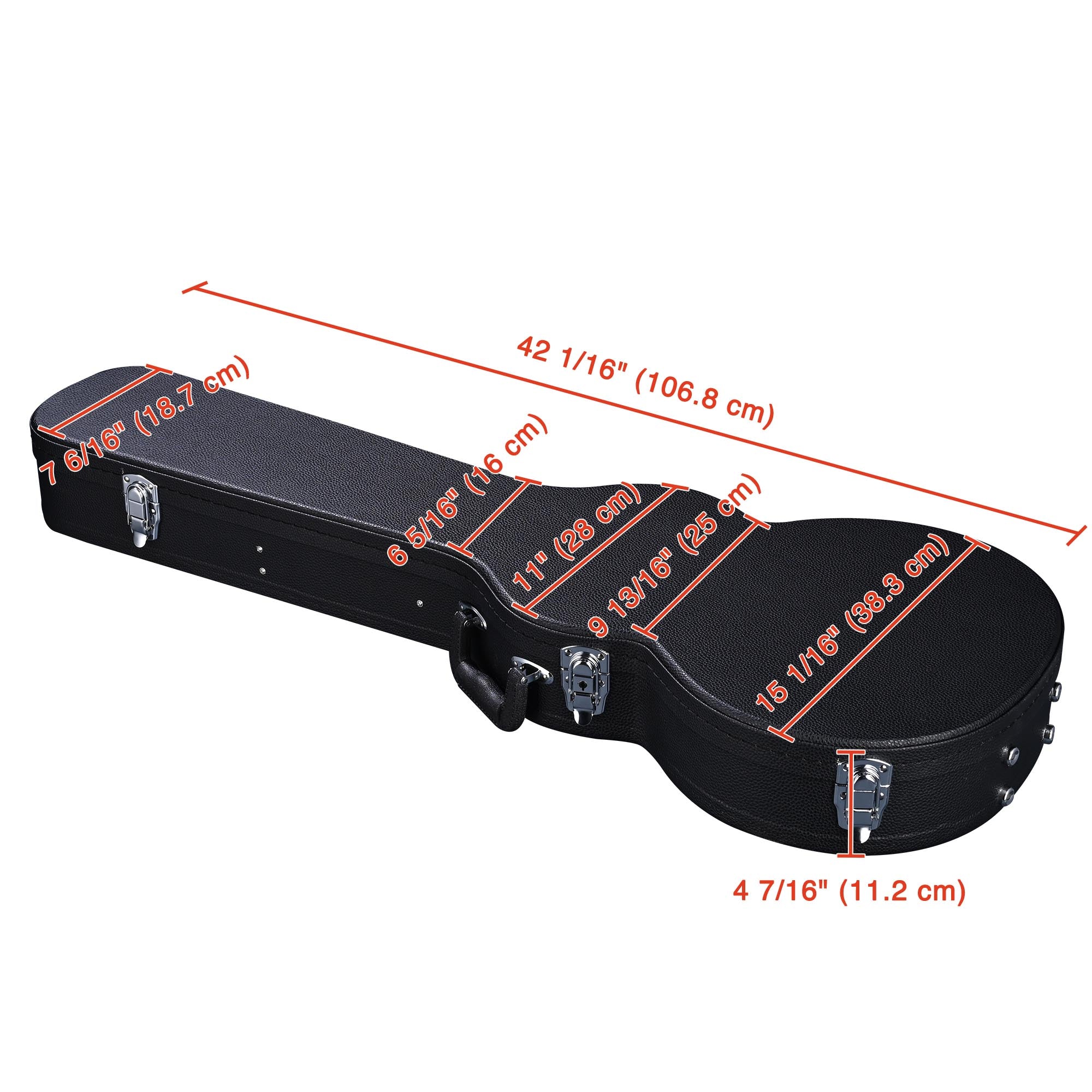 Ozici Guitar Hard Case for Acoustic Guitar made of hard plywood wrapped in PU leather