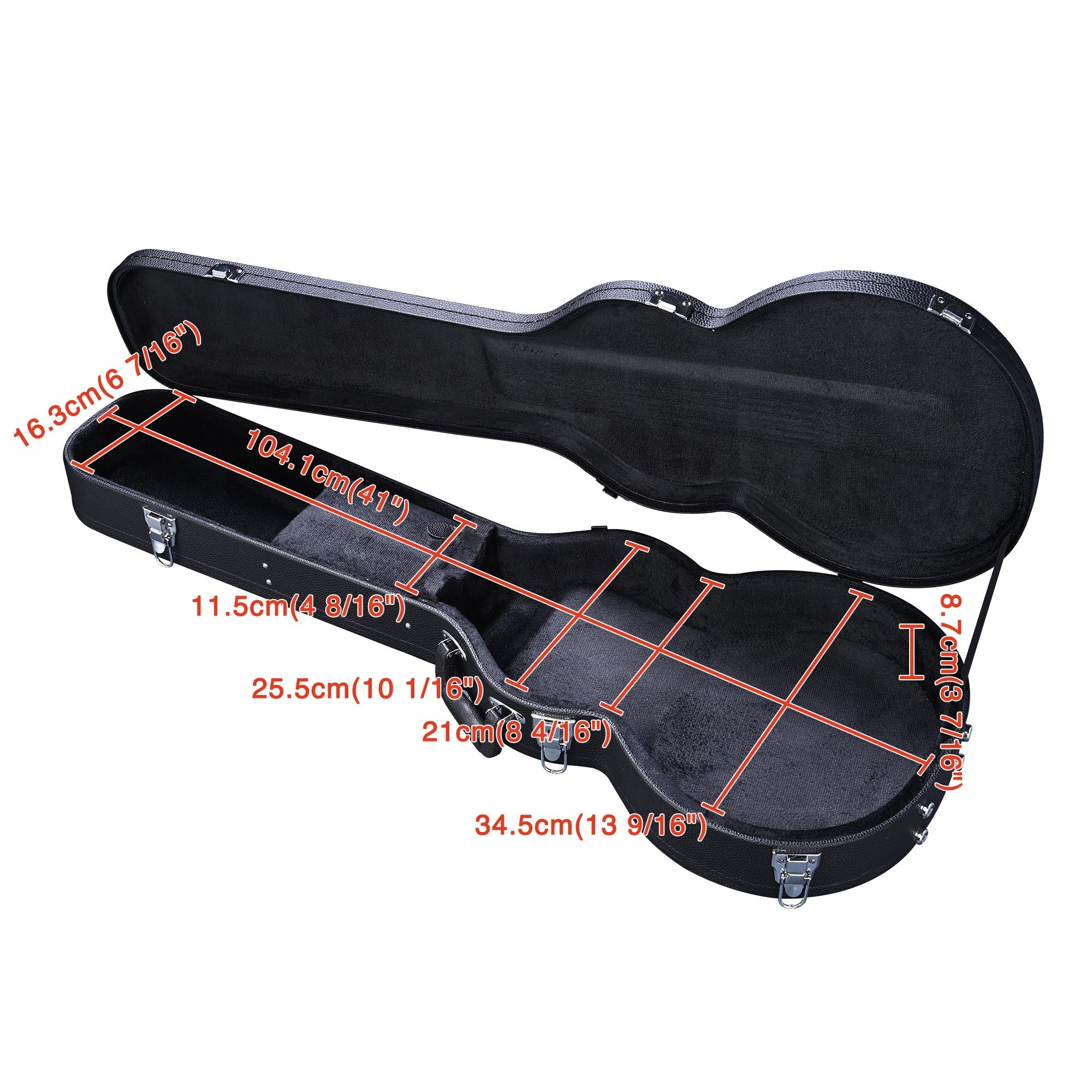 Ozici Guitar Hard Case for Acoustic Guitar made of hard plywood wrapped in PU leather