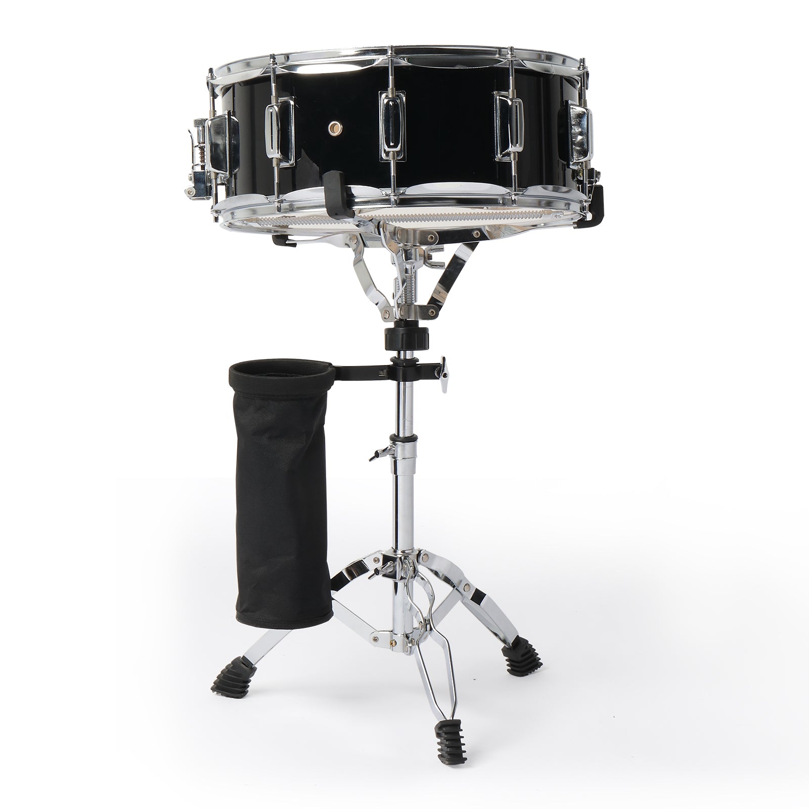 Ozici 14 x 5.5in Snare Drum Set with Drumstick Holder, Snare Drum Bag, Strap, Mute Pad & Drum Stick for Beginner Student Black