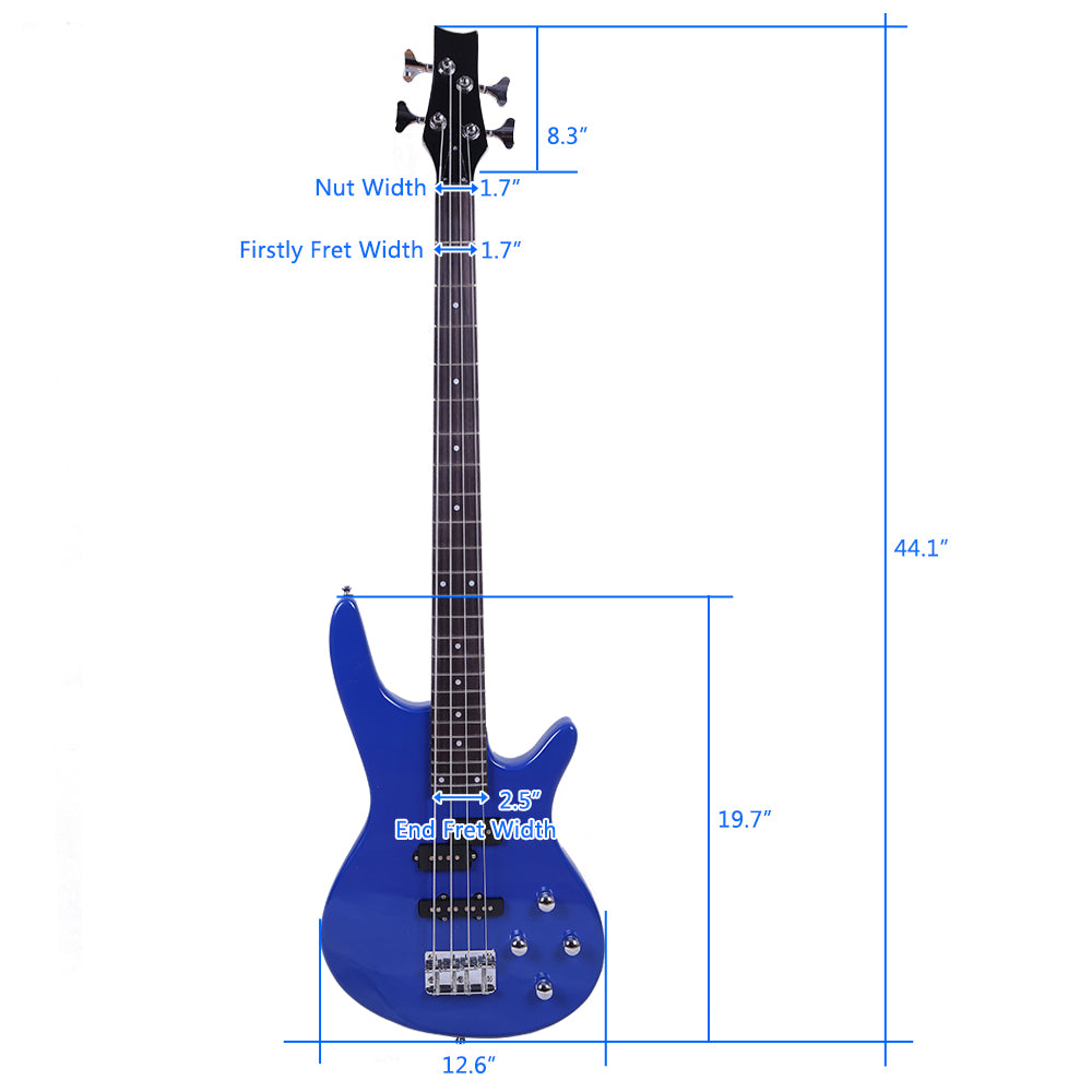 Ozici Exquisite Stylish IB Bass with Power Line and Wrench Tool Blue