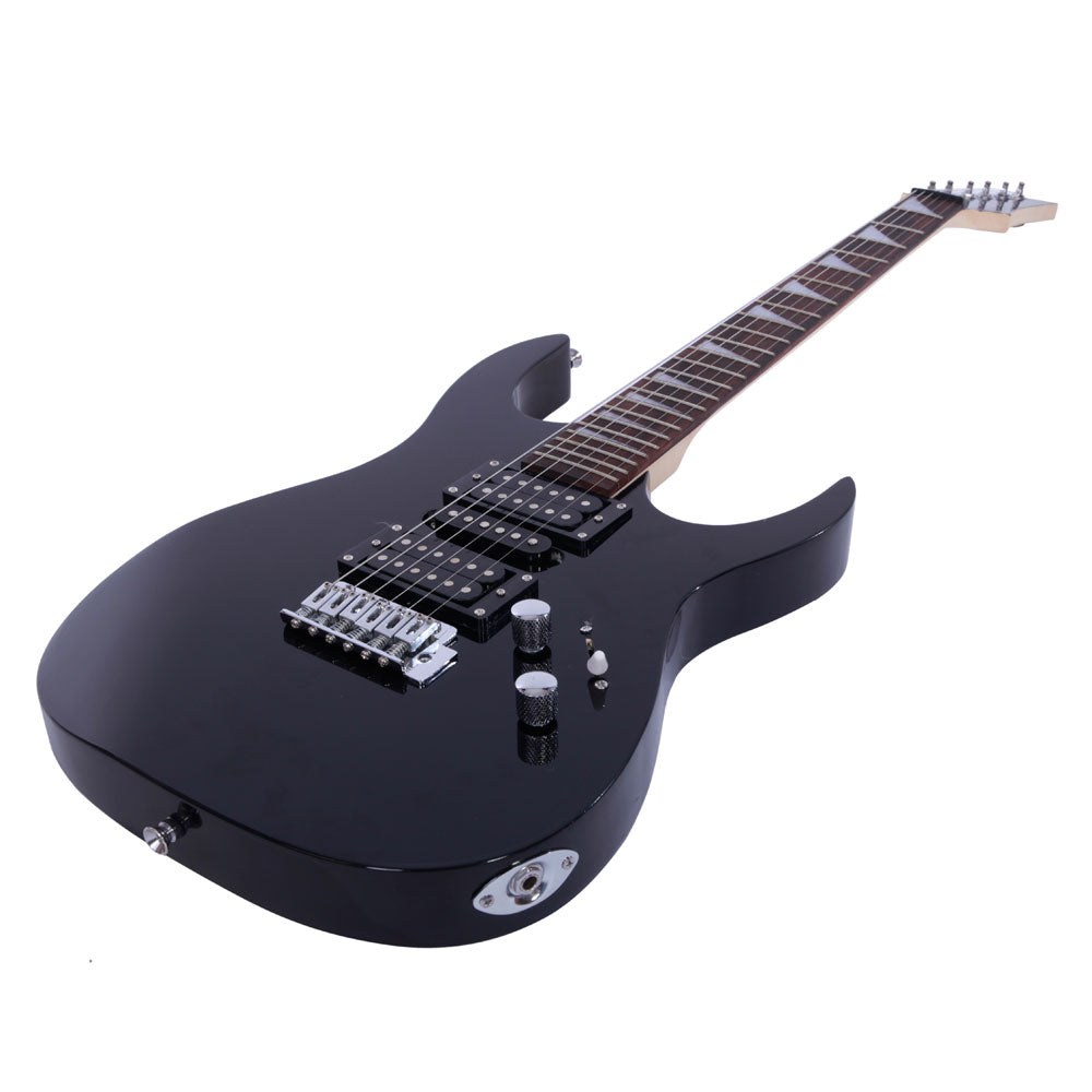Ozici Novice Entry Level 170 Electric Guitar HSH Pickup Bag Strap Paddle Rocker Cable Wrench Tool - Black