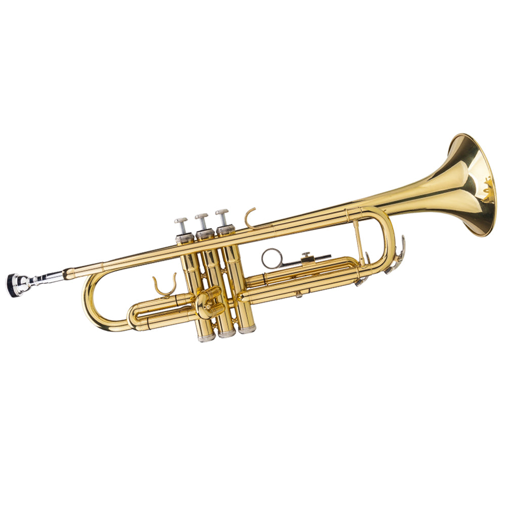 Ozici Drop B Tone Adjustable Trumpet Gloves Set Plaint Golden