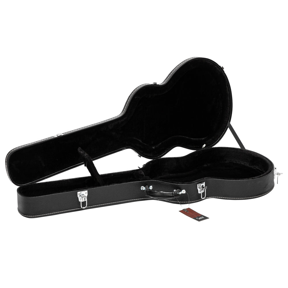 Ozici High-End Fine-Grain PU Leather Hard Case for 335 Style Semi-Hollow & Hollowbody Electric Guitar