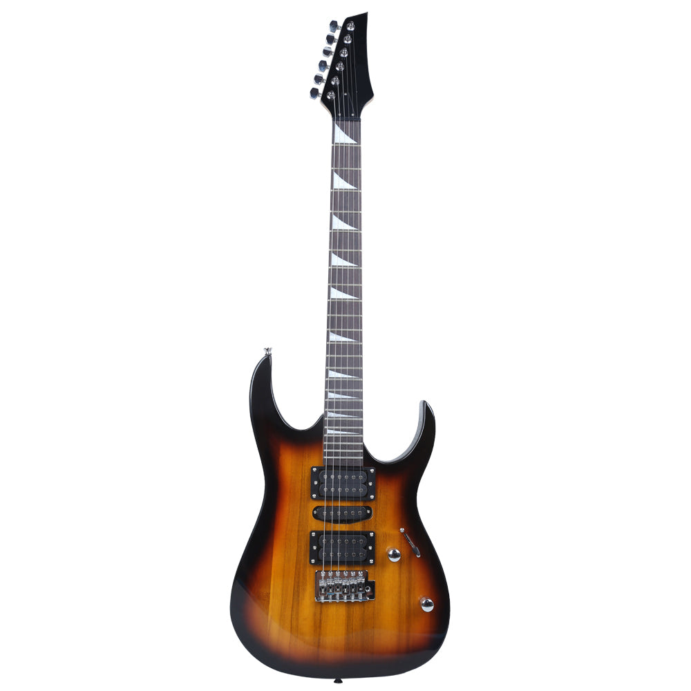 Ozici Novice Entry Level 170 Electric Guitar HSH Pickup Bag Strap Paddle Rocker Cable Wrench Tool - Sunset