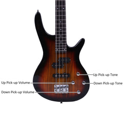 Ozici Exquisite Stylish IB Bass with Power Line and Wrench Tool - Sunset