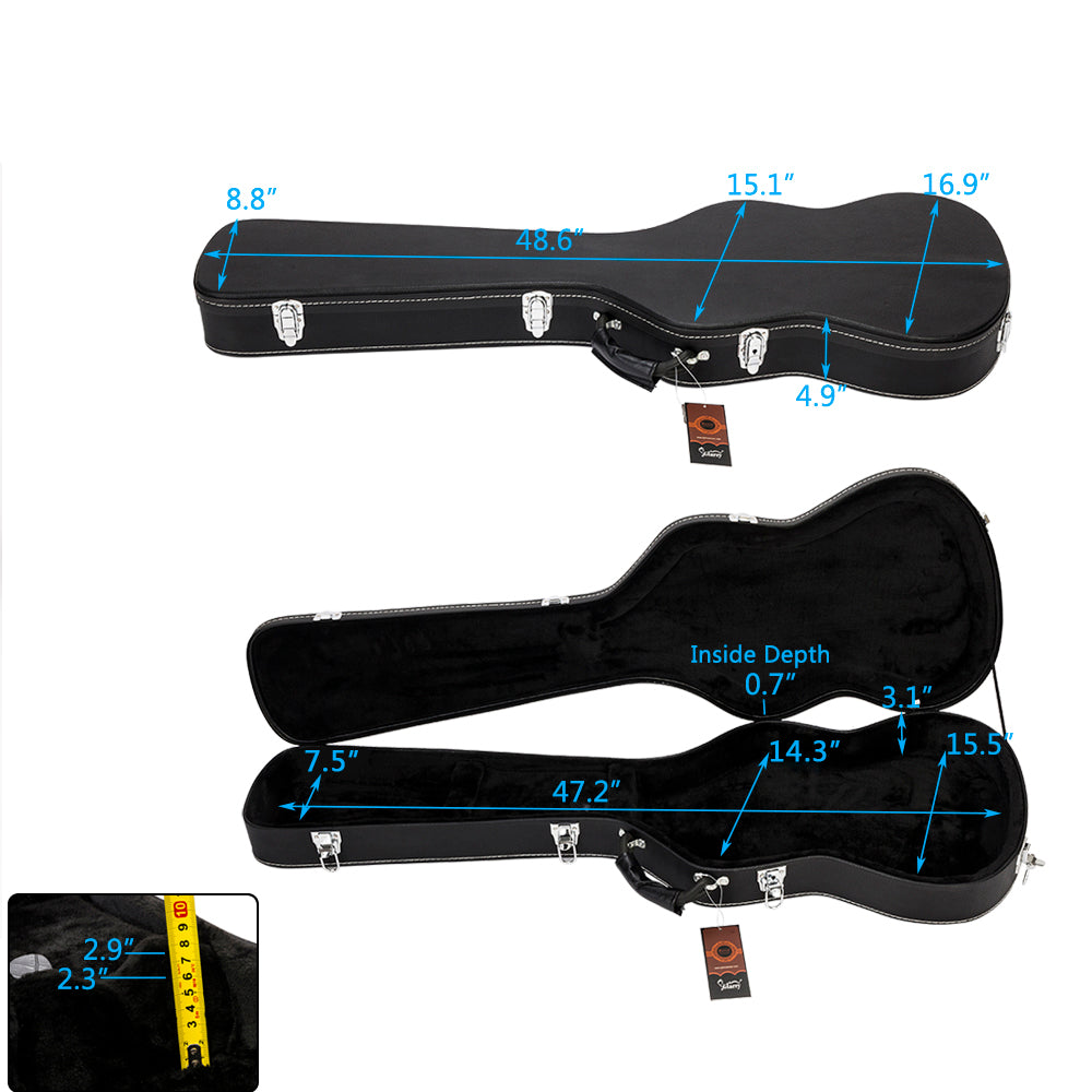 Ozici  High Grade Electric Bass Microgroove Hard Case Black