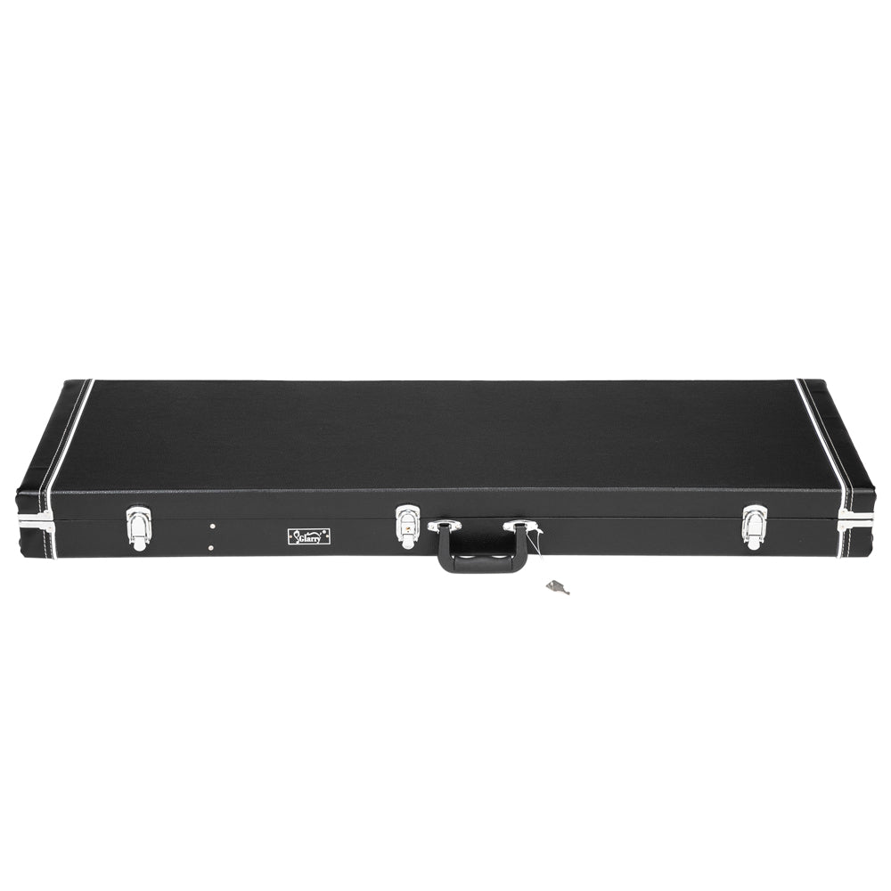 Ozici High Grade Electric Guitar Square Hard Case Flat Black