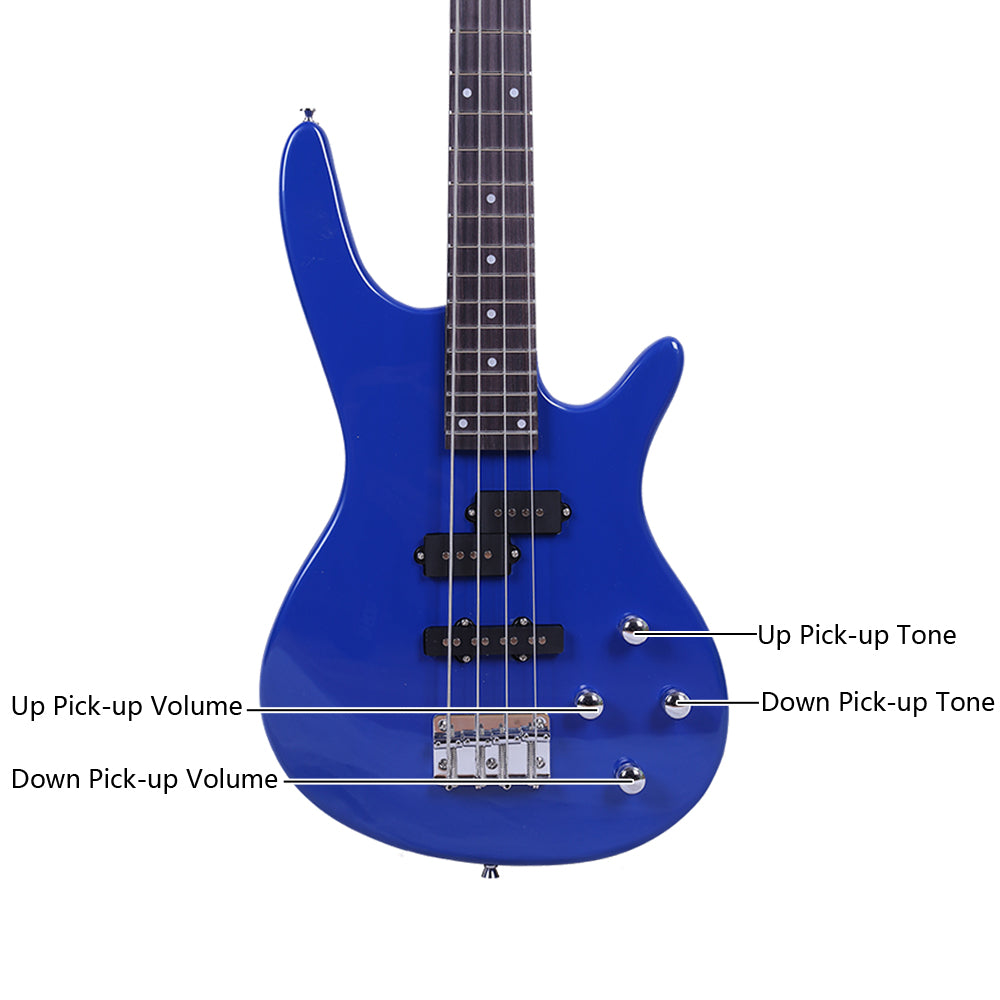 Ozici Exquisite Stylish IB Bass with Power Line and Wrench Tool Blue