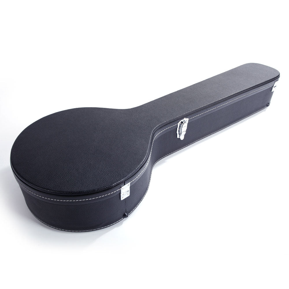 Ozici 5-String 6-String Microgroove Pattern Leather Wood Banjos Case - Black