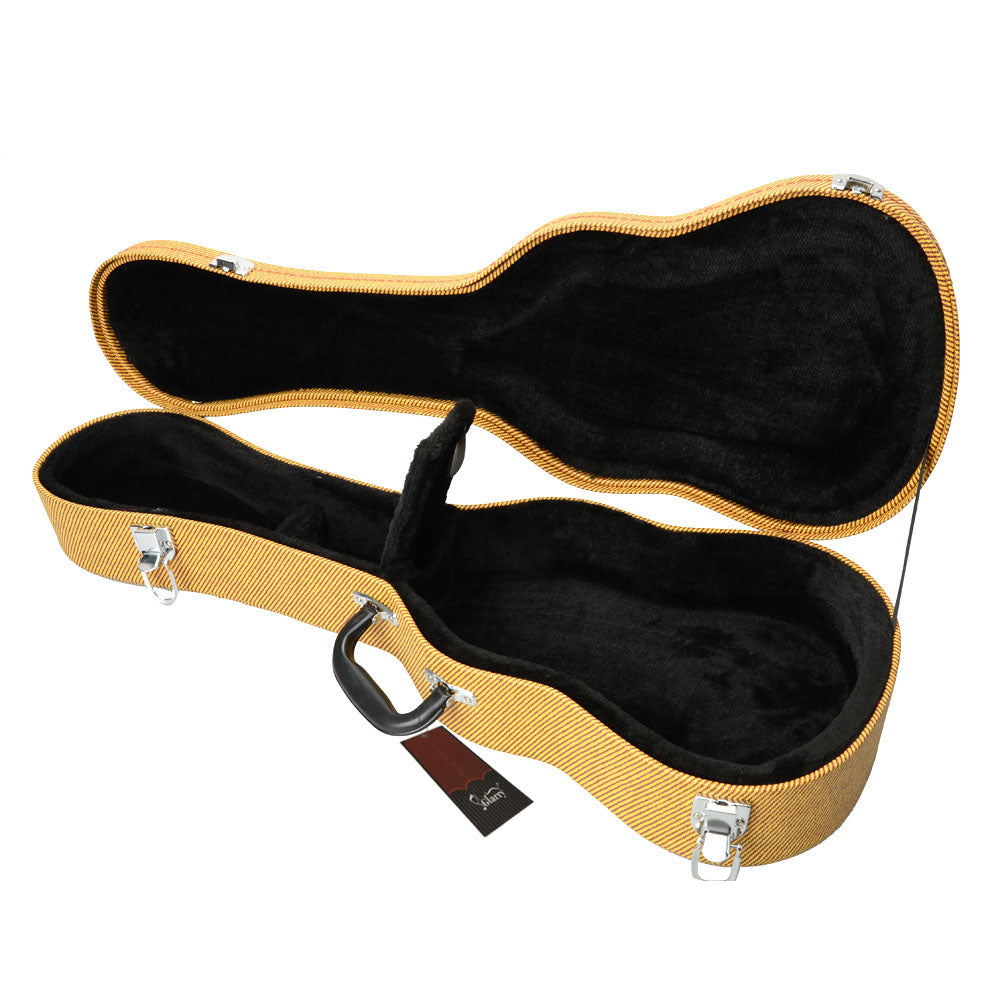 Ozici 26" Top Grade Tenor Leather Ukulele Case -Yellow