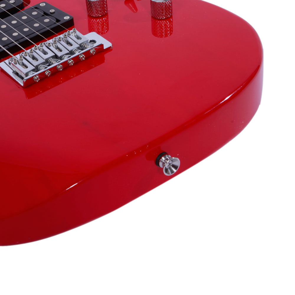 Ozici Novice Entry Level 170 Electric Guitar HSH Pickup Bag Strap Paddle Rocker Cable Wrench Tool Red