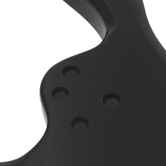 Ukscs 6 String Flame Shaped Style HSH Electric Guitar Kits with Mahogany Body, Maple Neck and Accessories Black