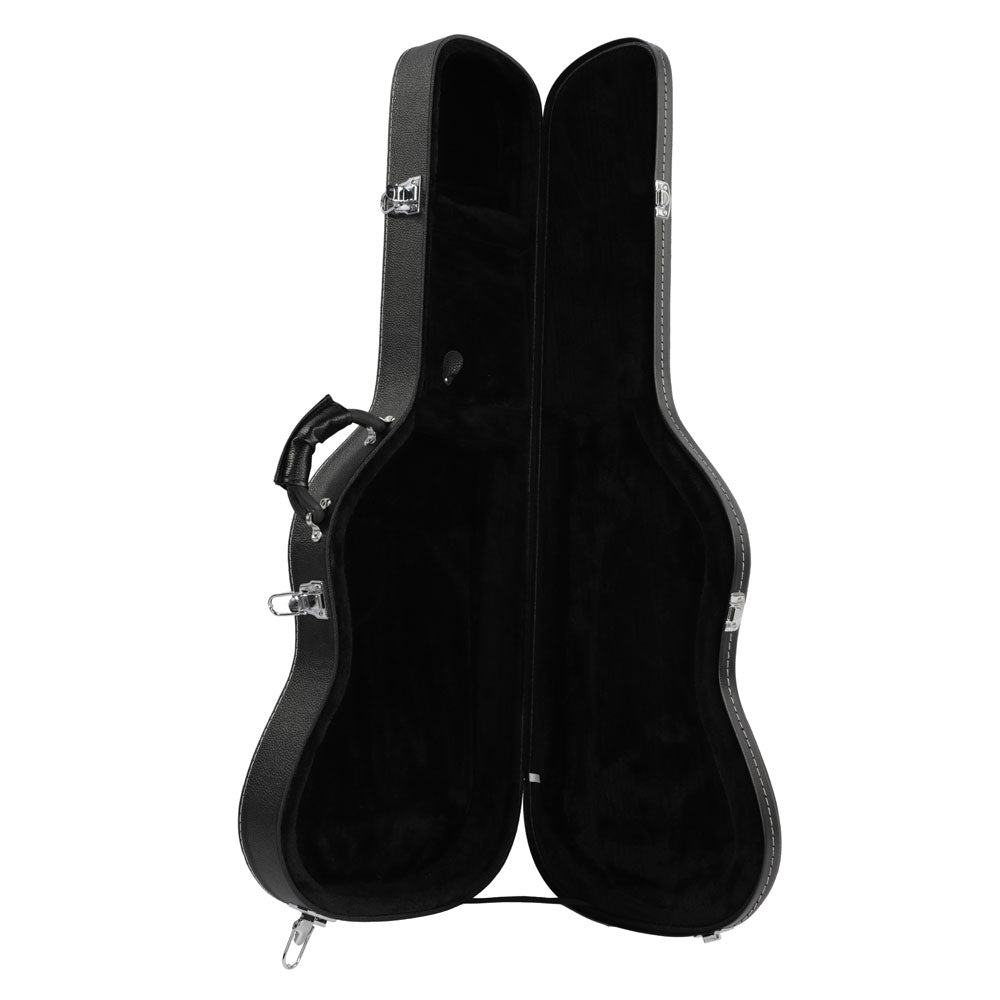Ozici ST High Grade Electric Guitar Hard Case Microgroove Flat Surface Straight Flange Black