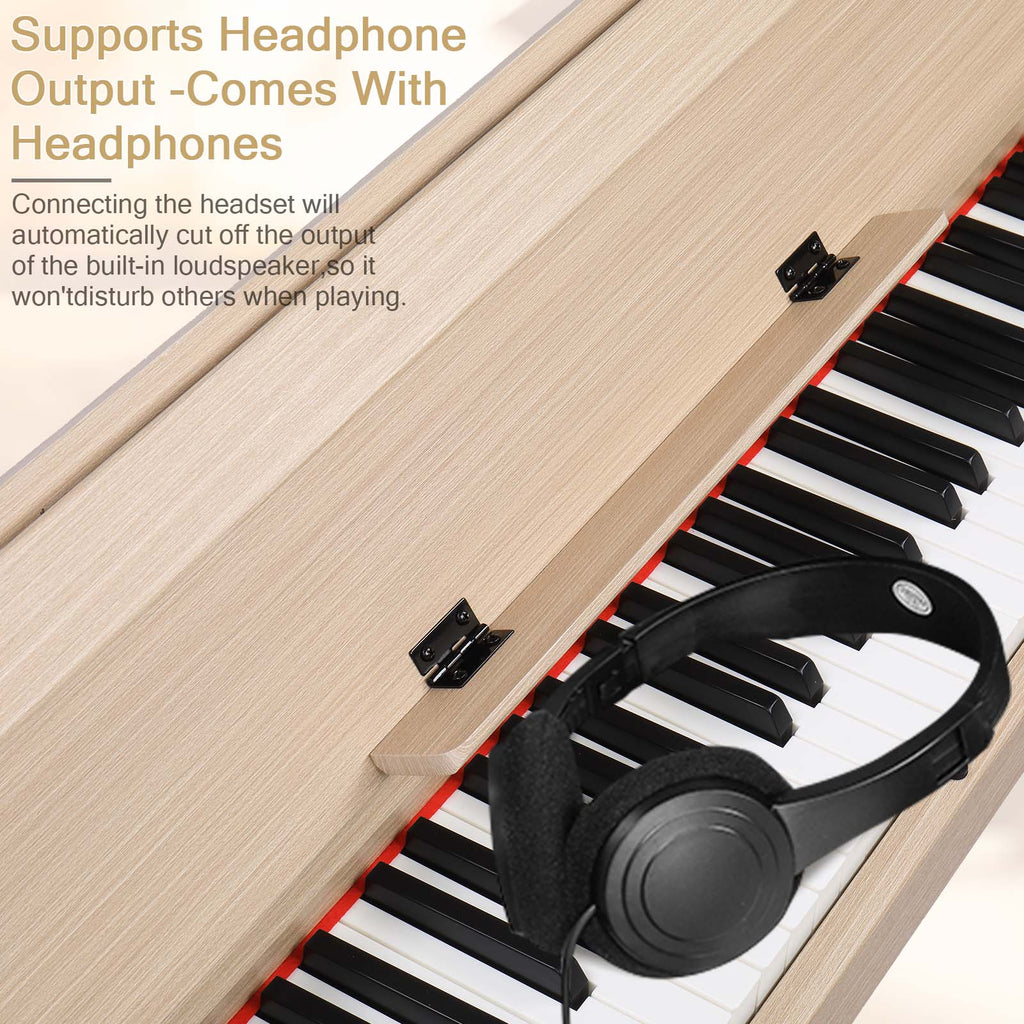 Ozici 88 Key Standard Full Weighted Keyboards Digital Piano with Metal Stand, Audio and MIDI Bluetooth