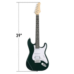 Ukscs KST Stylish H-S-S Pickup Electric Guitar Kit with 5W AMP Bag Guitar Strap Strings Green