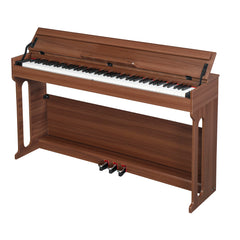 Ozici GDP-107 88 Key Standard Full Weighted Keyboards Digital Piano with Furniture Stand, Audio and MIDI Bluetooth, Triple Pedals, Headphone，for Black Walnut